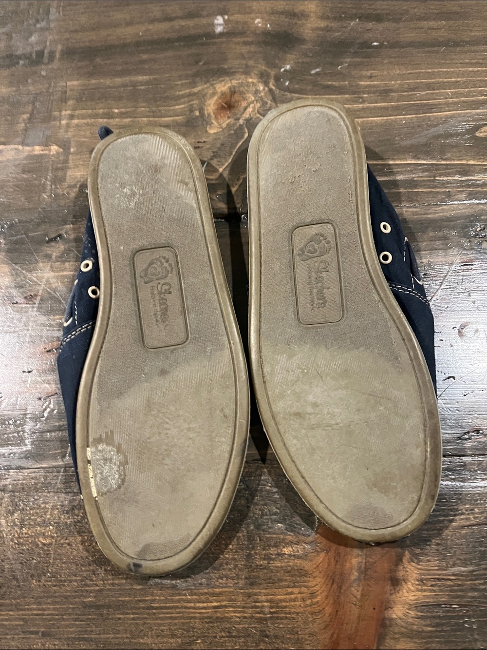 BOBS from Skechers Women's Navy Canvas Slip-On Flats - Picture 4 of 5